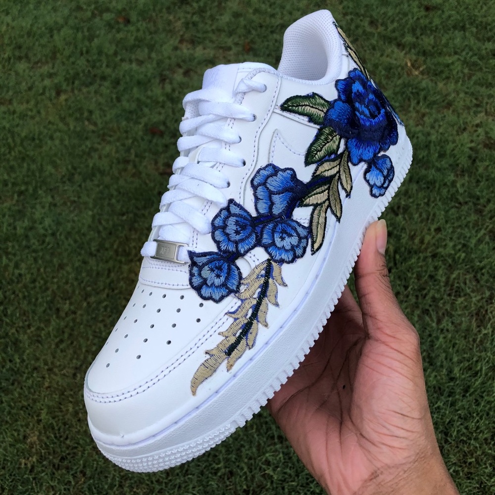 Blue Rose Nike Air Force Ones